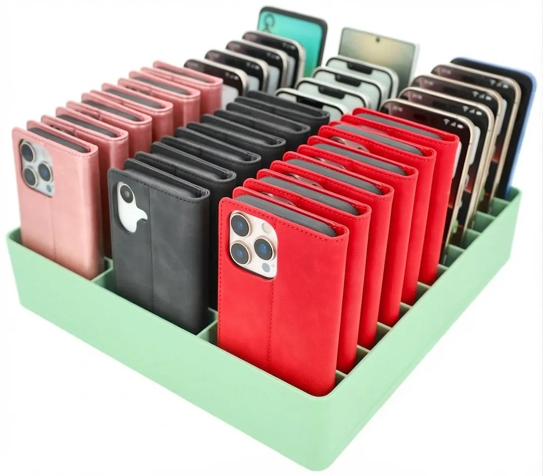Feldherr Classroom Phone Caddy XL for Schools and Training Centers - 33 slots for large smartphones and flip cases