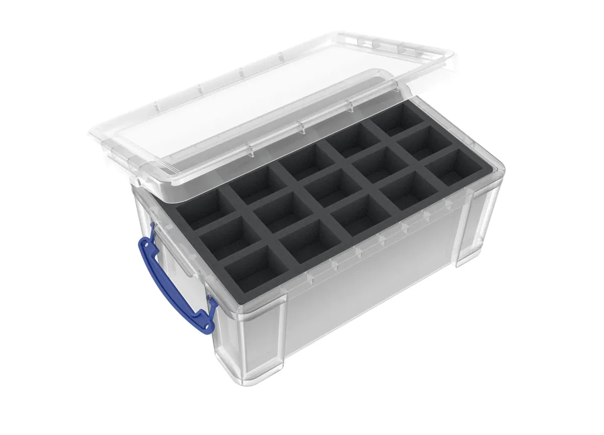 Feldherr foam set for 9L Really Useful Boxes - 60 miniatures