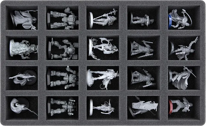 IG045A001 foam tray for Really Useful Boxes - 20 miniatures
