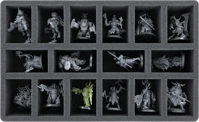 IG055A001 foam tray for Really Useful Boxes - 16 miniatures