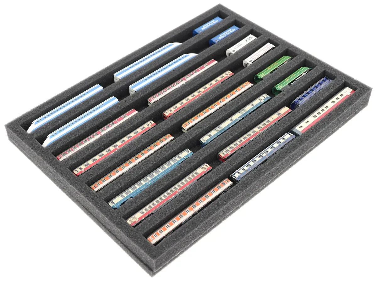 IU030A002 Feldherr foam insert for model railway - Z scale - 8 compartments - for horizontal storage