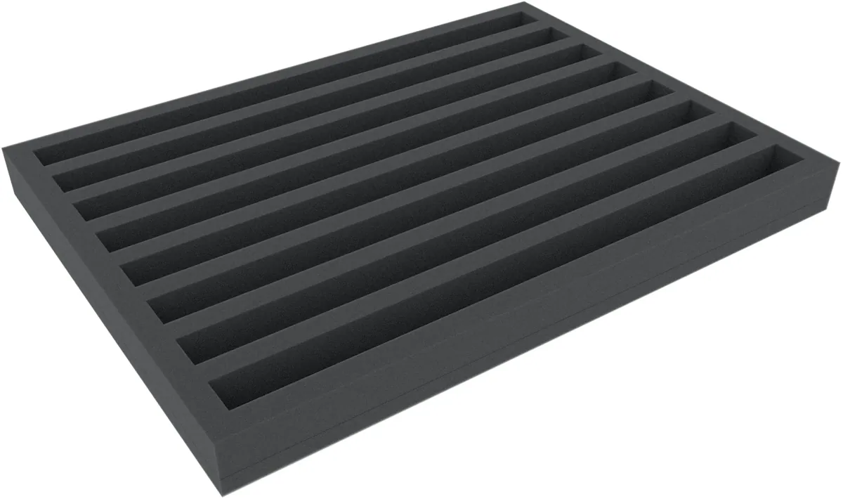 IUMFMW030BO 370 mm x 270 mm x 30 mm foam tray with 8 compartments
