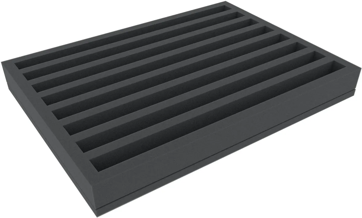 IUMFMW040BO 370 mm x 270 mm x 40 mm foam tray with 8 compartments
