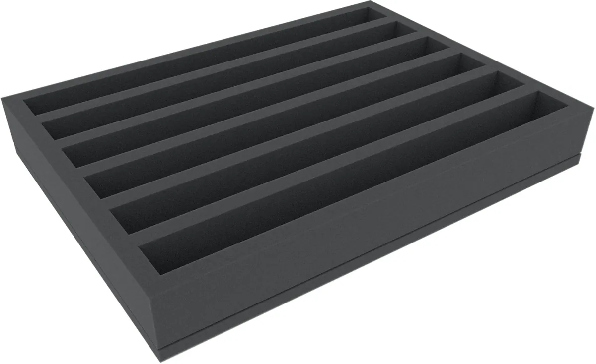 IUMFNR050BO 370 mm x 270 mm x 50 mm foam tray with 6 compartments