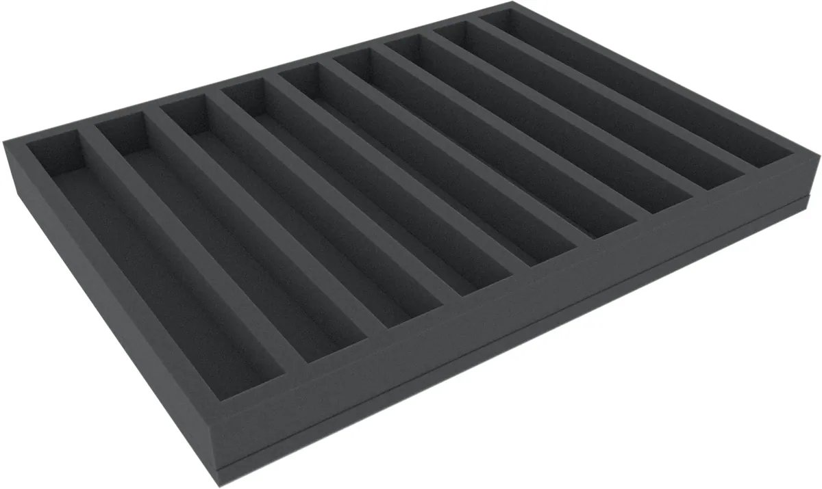 IUMFNS035BO 370 mm x 270 mm x 35 mm foam tray with 9 compartments