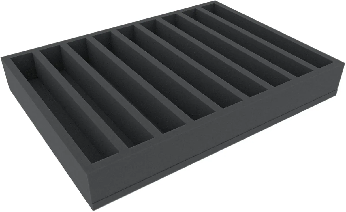IUMFNS050BO 370 mm x 270 mm x 50 mm foam tray with 9 compartments