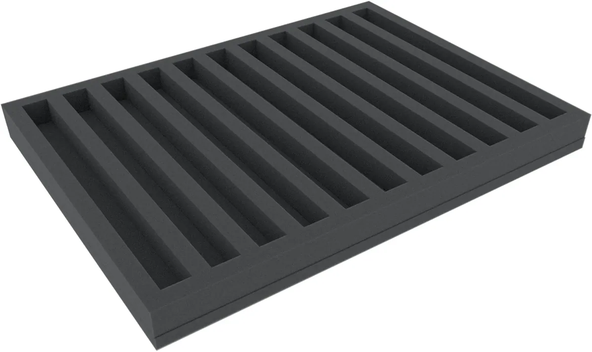 IUMFNV030BO 370 mm x 270 mm x 30 mm foam tray with 11 compartments