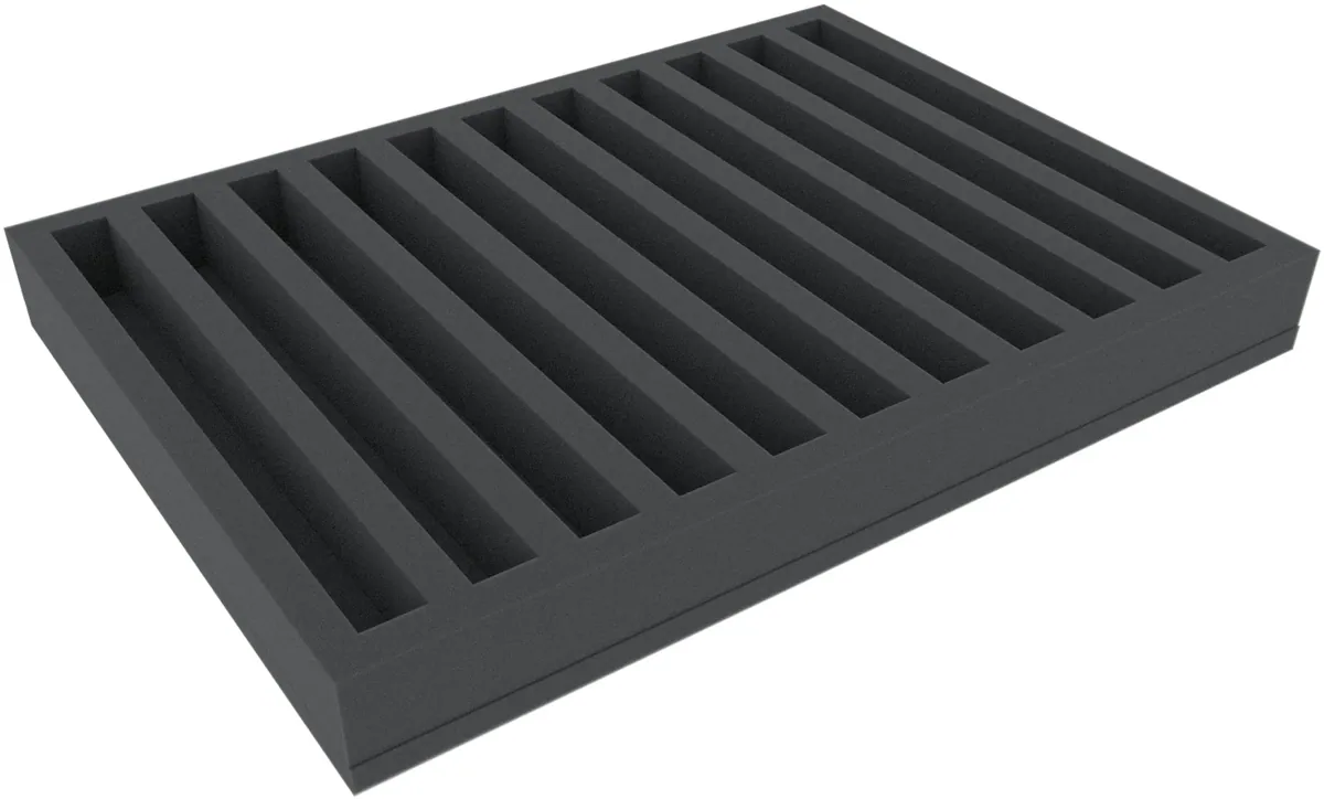 IUMFNV040BO 370 mm x 270 mm x 40 mm foam tray with 11 compartments