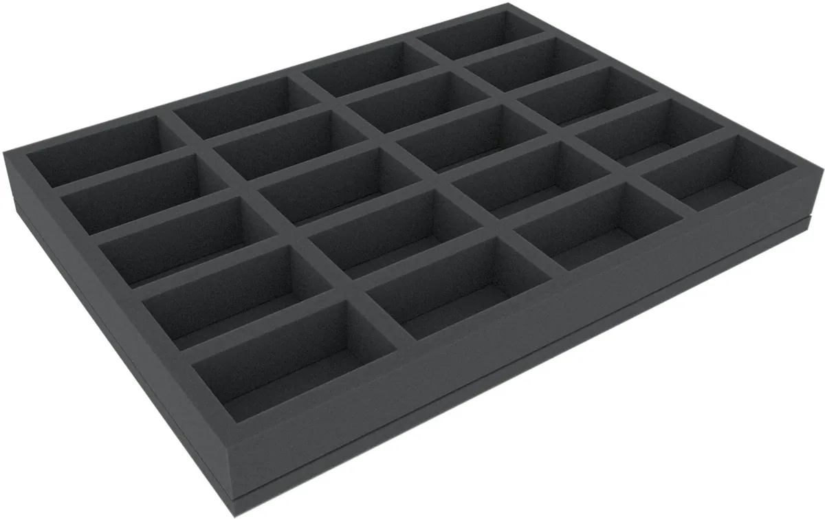 IUMFNZ040BO 370 mm x 270 mm x 40 mm foam tray with 20 compartments