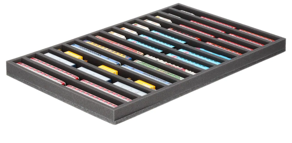 JV035A002 Feldherr foam insert for model railway - N scale - 14 compartments - for horizontal storage