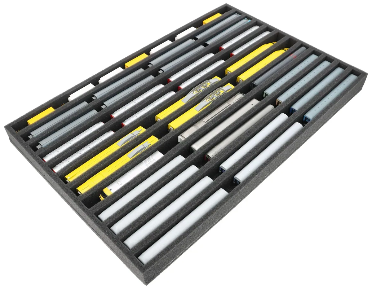 JV040A001 Feldherr foam insert for model railway - N scale - 12 compartments - for upright storage