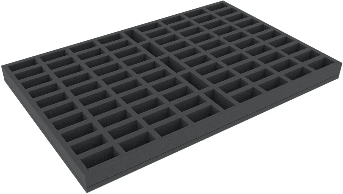 JVMFOZ035BO 570 mm x 370 mm x 35 mm foam tray with 85 compartments