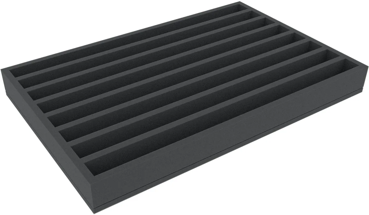 JVMFPD055BO 570 mm x 370 mm x 55 mm foam tray with 8 compartments