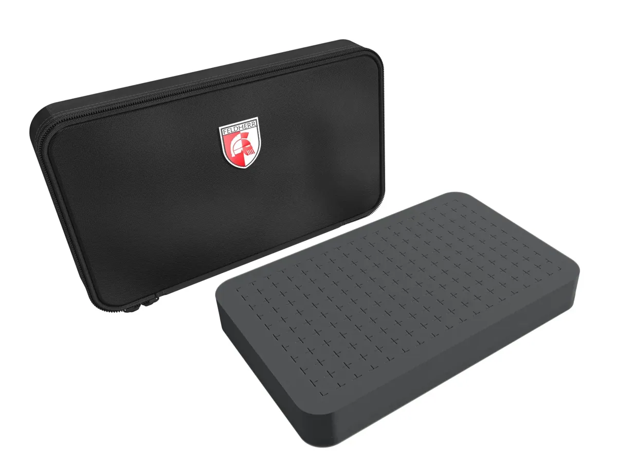 Feldherr MINI MINUS case with half-size raster foam insert