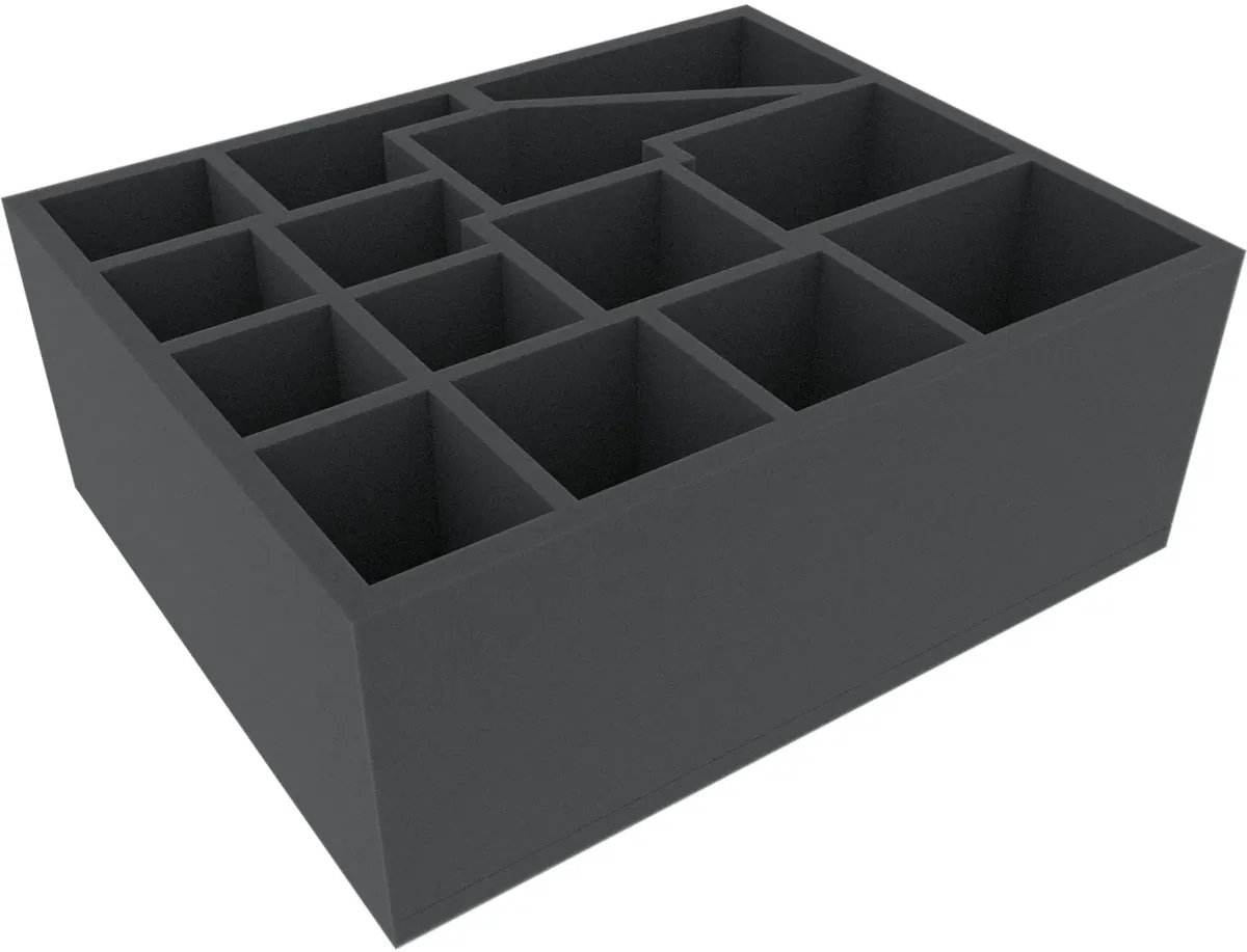 IYMFLT115BO 300 mm x 245 mm x 115 mm foam tray for board games with 14 compartments