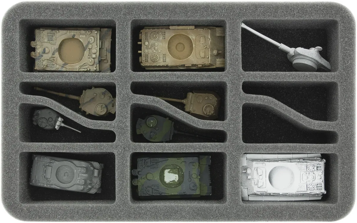 HS050A025 Feldherr foam tray for Flames of War - 6 tanks - medium bases