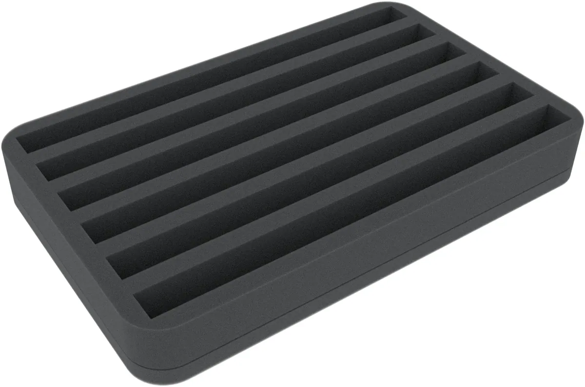 HSMEVV035BO 35 mm Half-Size foam tray with 6 compartments
