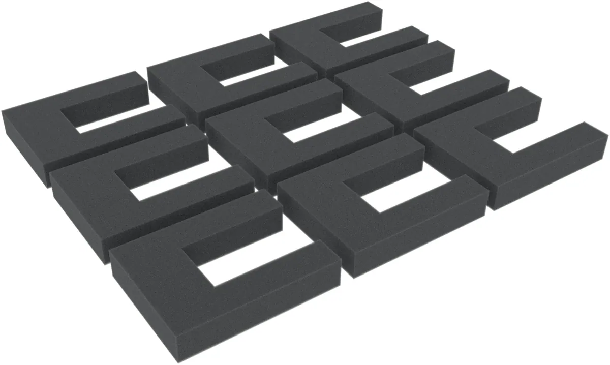 9 foam spacers / separators for model trains - for 0 Scale - 105 mm x 80 mm x 20 mm FS020A001