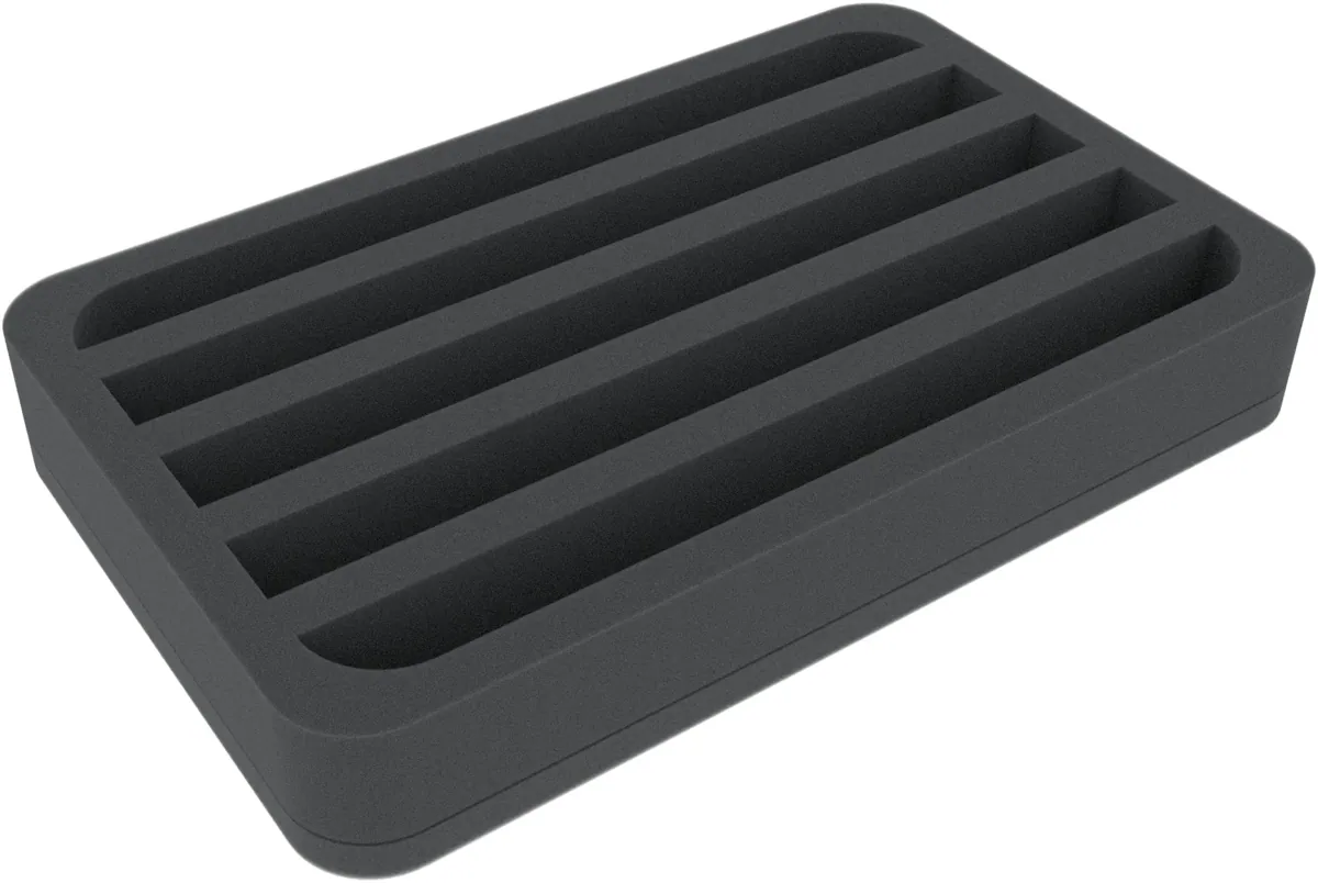 HS040A005 Half-Size Foam Tray with 5 compartments for Flames of War - Barricades
