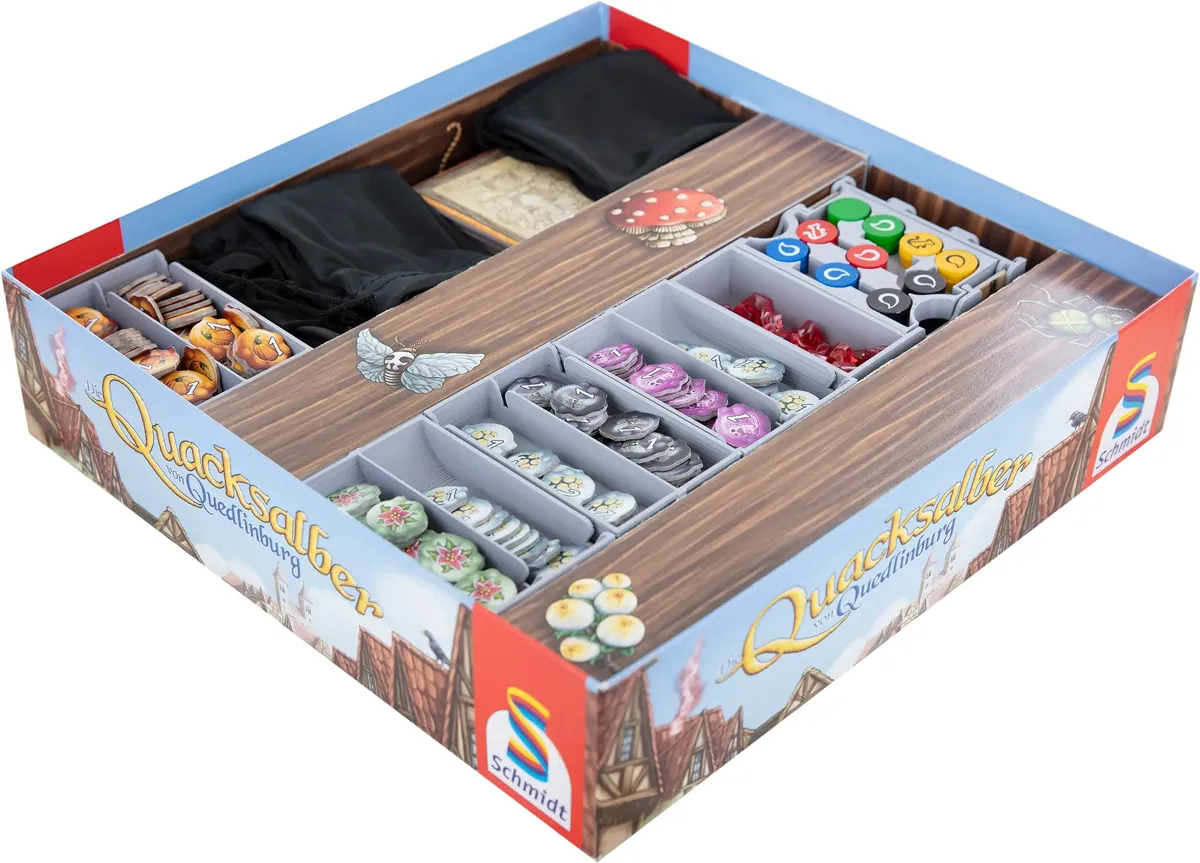 Feldherr Organizer Insert for The Quacks of Quedlinburg + The Herb Witches - core game box
