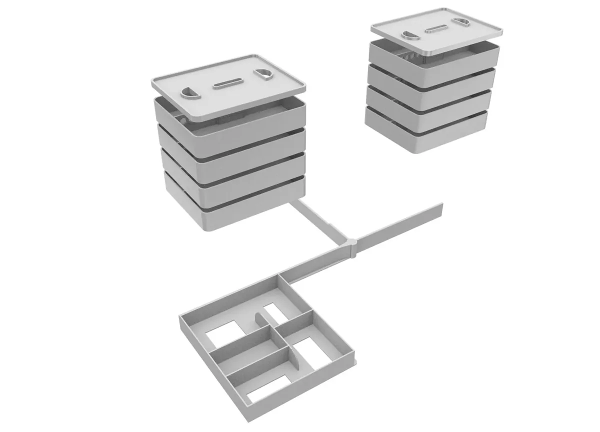 Feldherr Organizer Insert Upgrade Set for Infinity Defiance - core game box