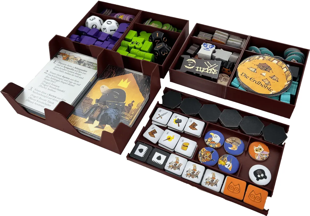 Feldherr Organizer Insert Upgrade-Set for Root + Expansions - core game box