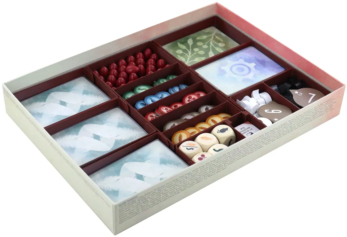 Feldherr Organizer Insert for Wingspan Asia (sleeved) - board game box