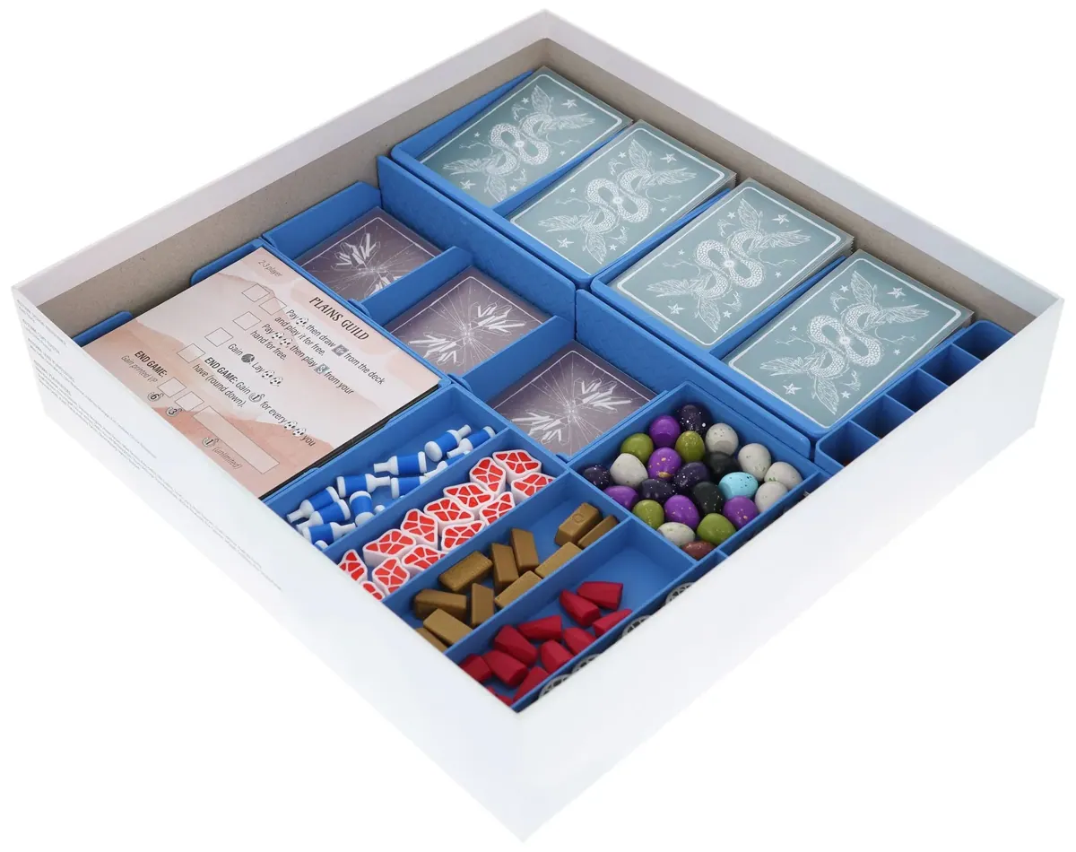 Feldherr Organizer Insert with 3D Tokens Upgrade Set for Wyrmspan - core game box