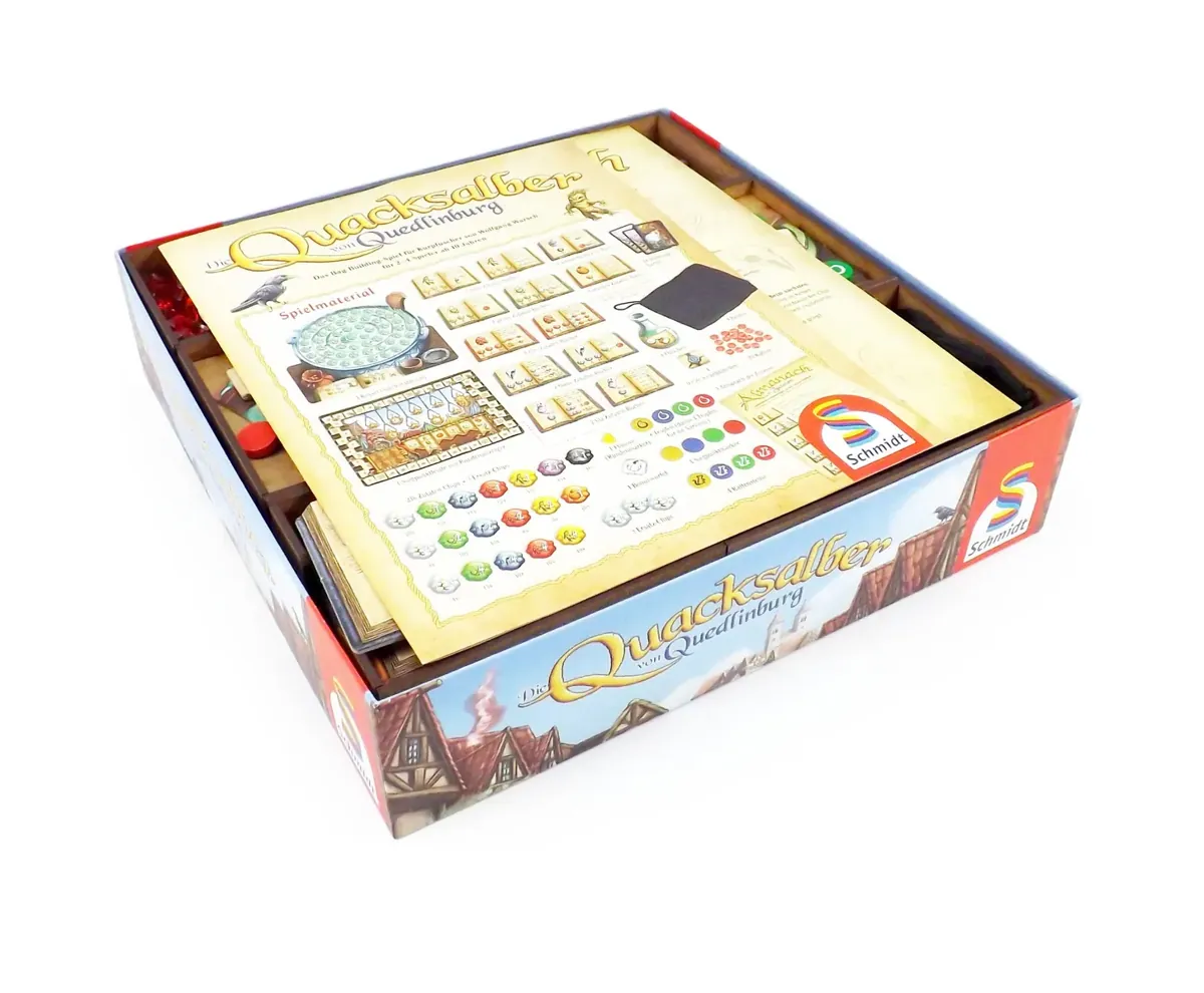 Boardgame Organizer Insert for The Quacks of Quedlinburg and expansion The Herb Witches