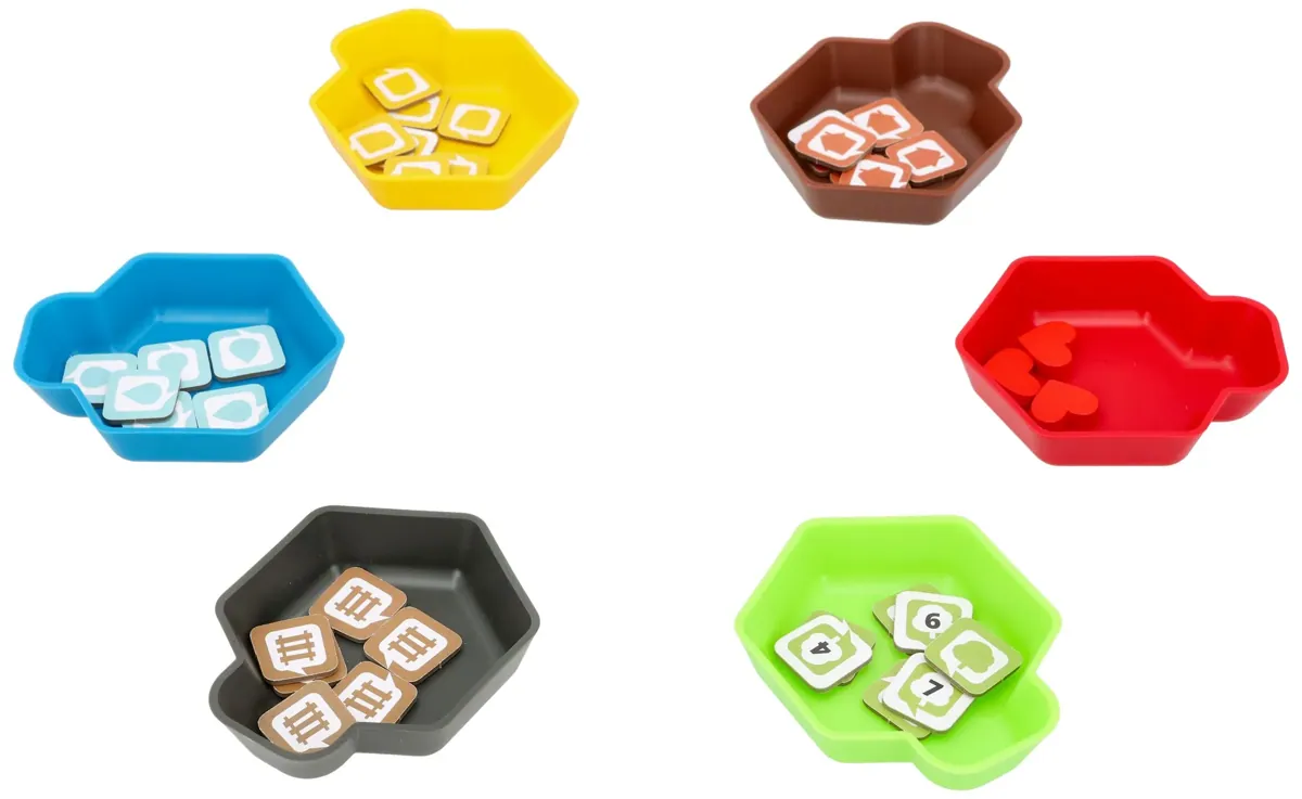 Feldherr SHELL Set for Dorfromantik - 6 token trays with storage box