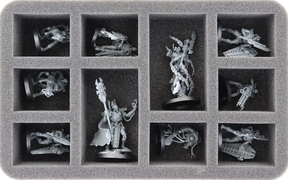 HS060A074 Feldherr Half-Size foam tray for Necrons - 10 compartments
