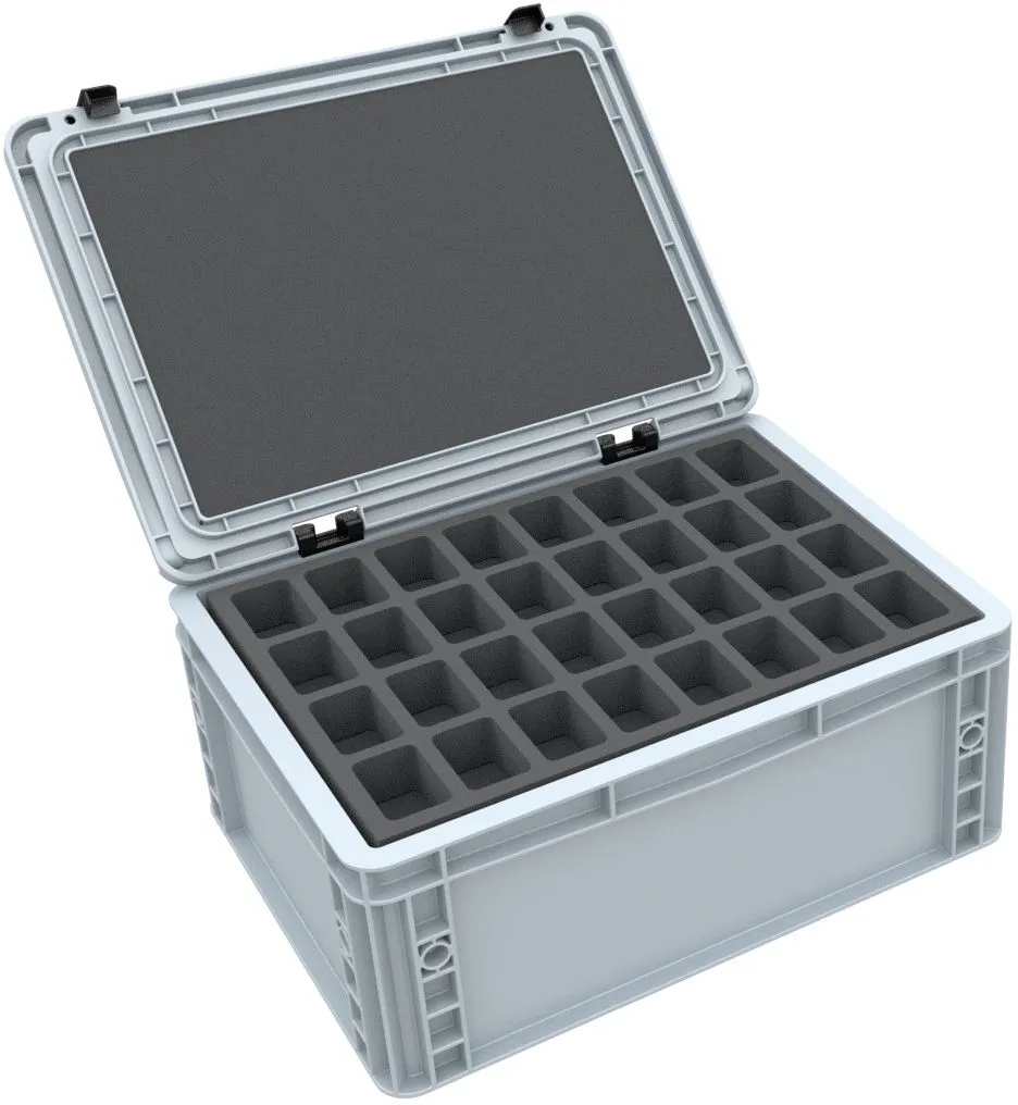 Feldherr Eurobox 40 x 30 cm Set for Tabletop Miniatures - 128 Compartments