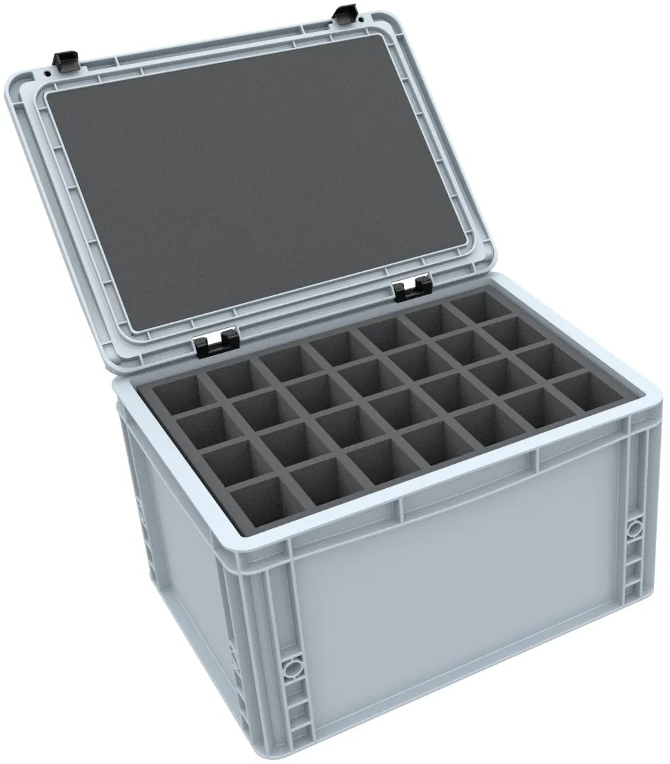 Feldherr Eurobox 40 x 30 cm Set for Tabletop Miniatures - 56 Compartments + Pick and Pluck Foam Insert