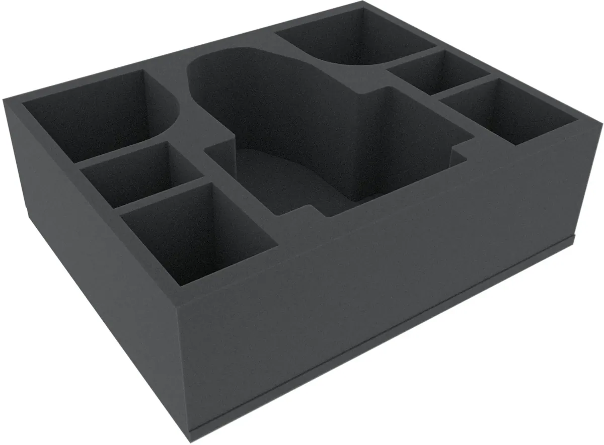FSMFQJ100BO 100 mm Full-Size foam tray with 7 compartments