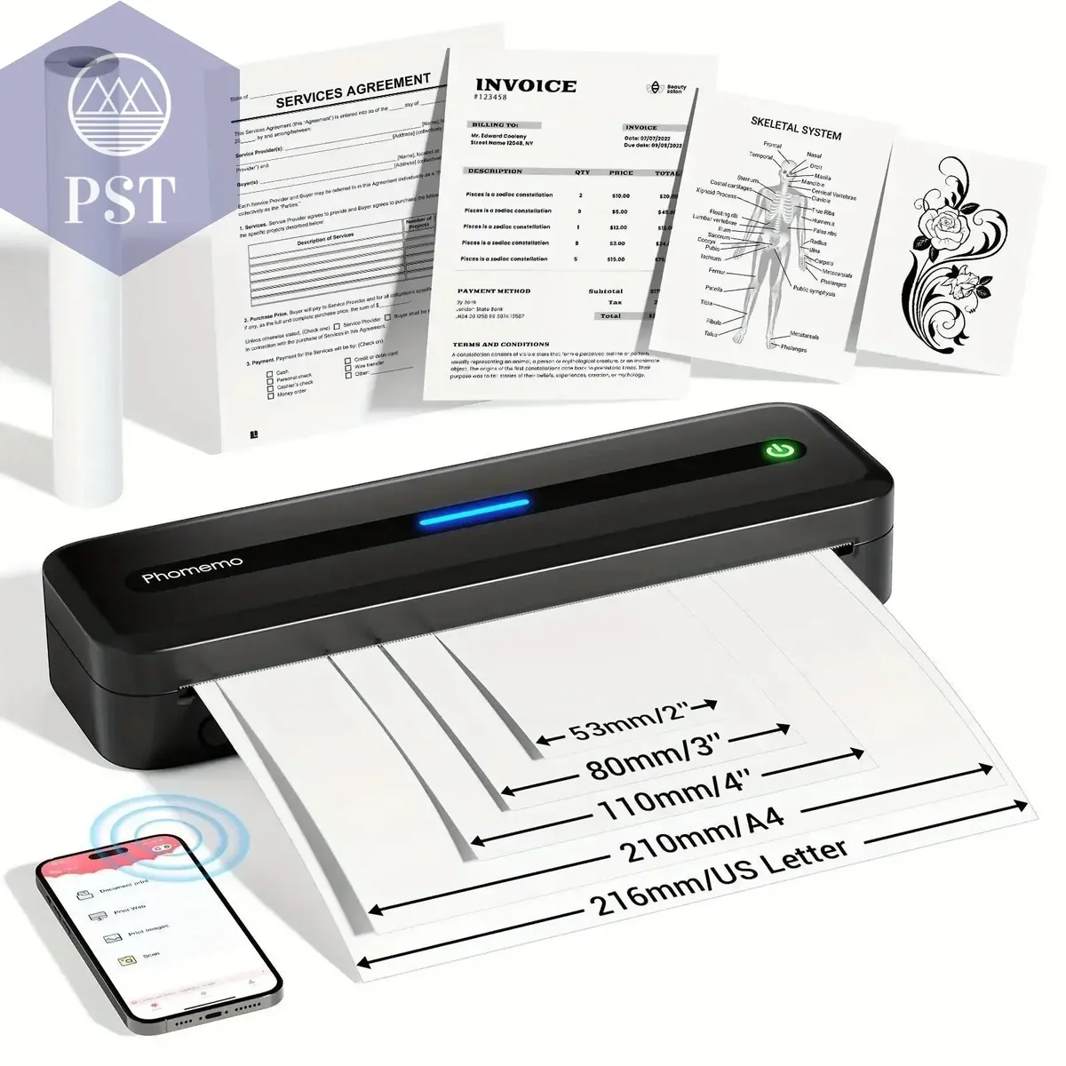 Folded Printing A4 Thermal Printer Paper Roll Printer For A40 Quick Dry Thermal Paper For Photo Picture PDF Print Transfer Paper