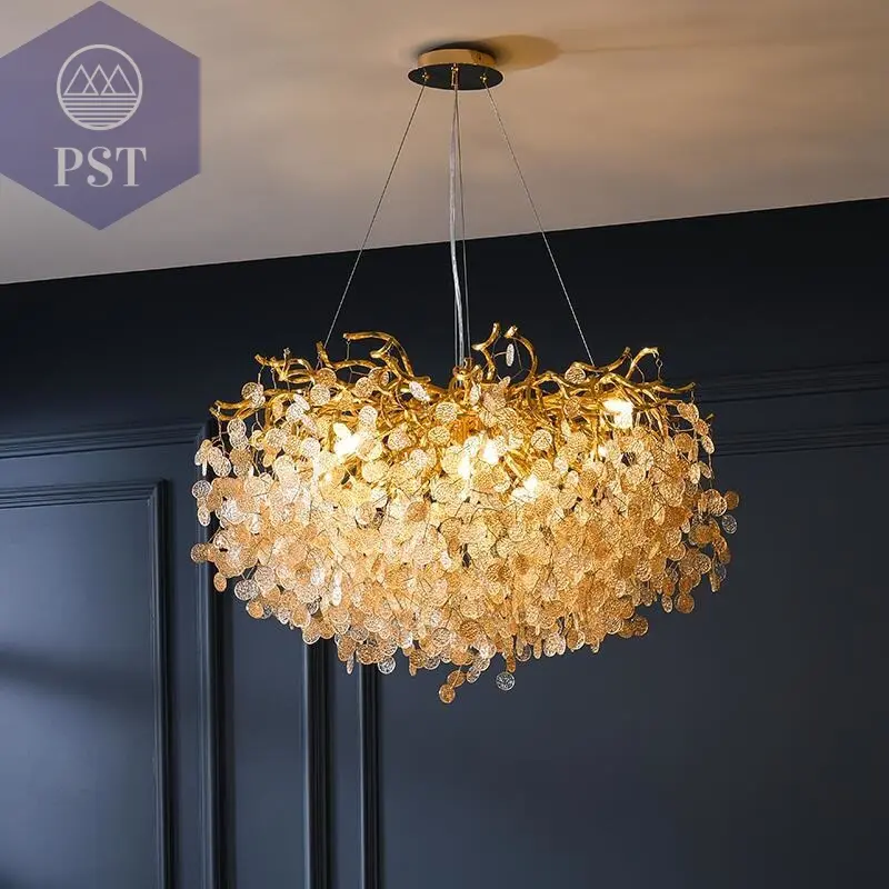 French Crystals Pendant Lamp Lightning