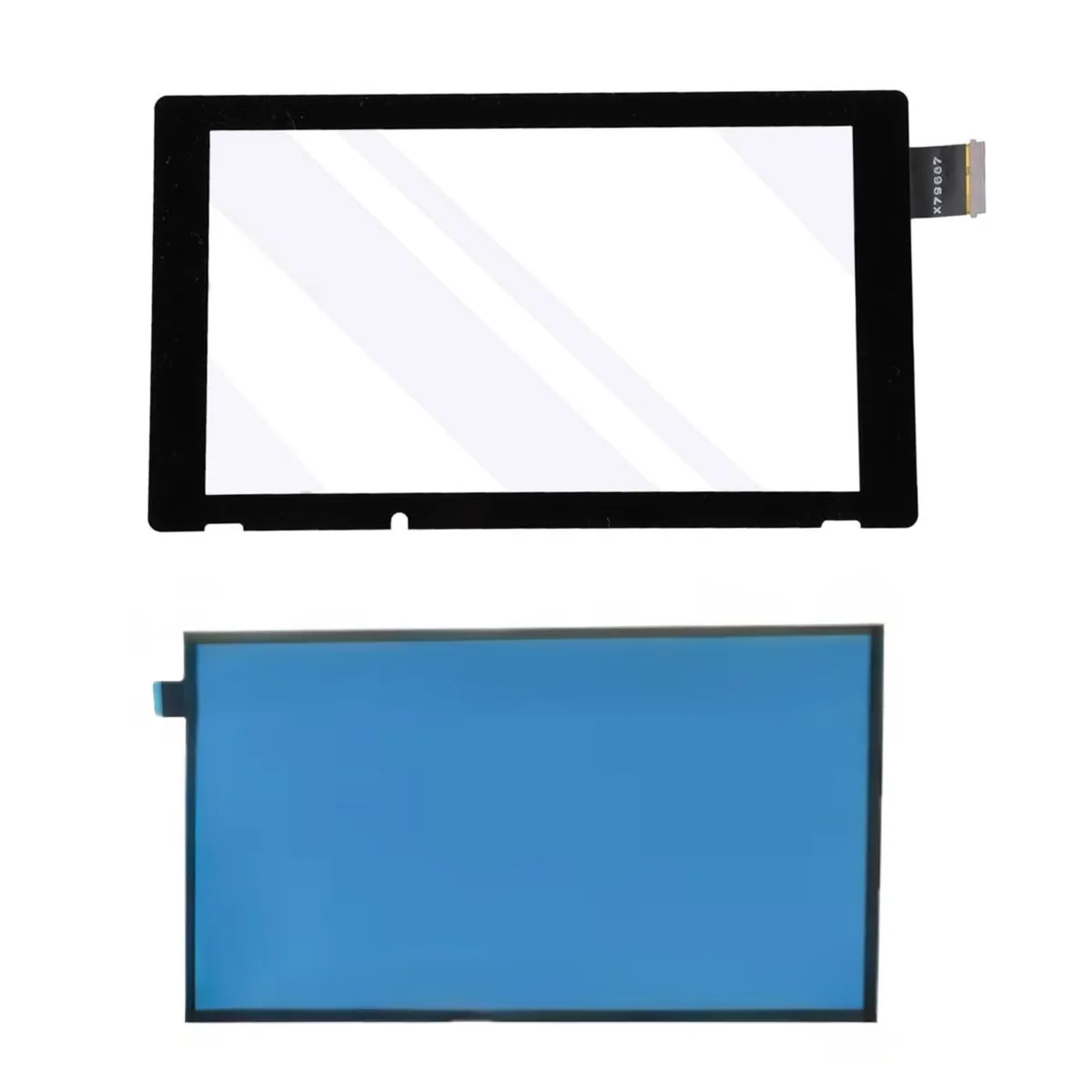 Touchscreen Display Scheibe Ersatzglas V1 für Nintendo Switch Konsole + Klebestreifen Rahmen