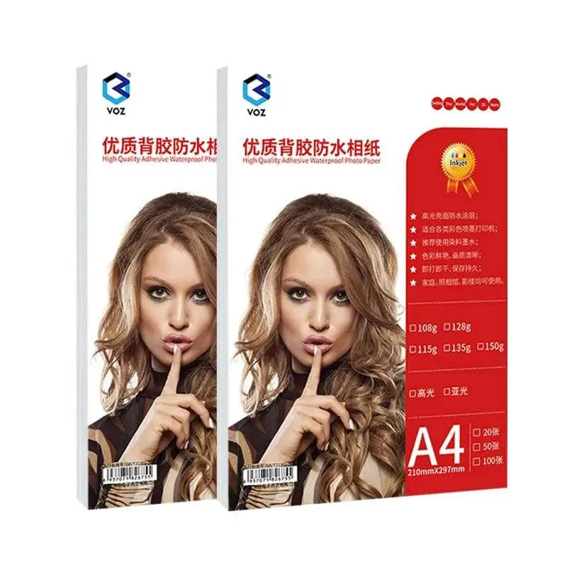 Drucker Papier 135g/150g Self-adhesive Photo Paper Inkjet Photo Paper A3/a4/a5/a6 Photo Sticker Pasteable Waterproof High-gloss Photo Paper