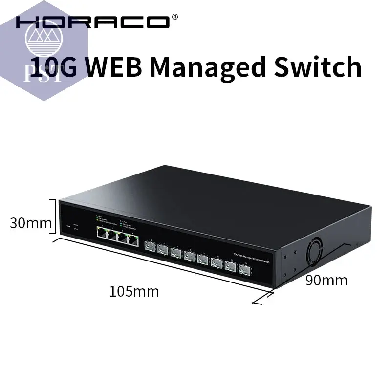 HORACO 12-Port 10G Web Managed Switch
