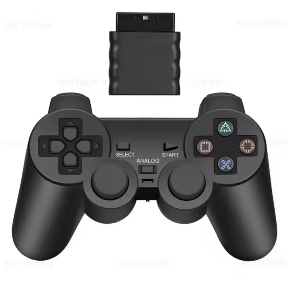 Wireless 2,4 GHz Gamecontroller für PS1/PS2 inkl. Empfänger - Schwarz