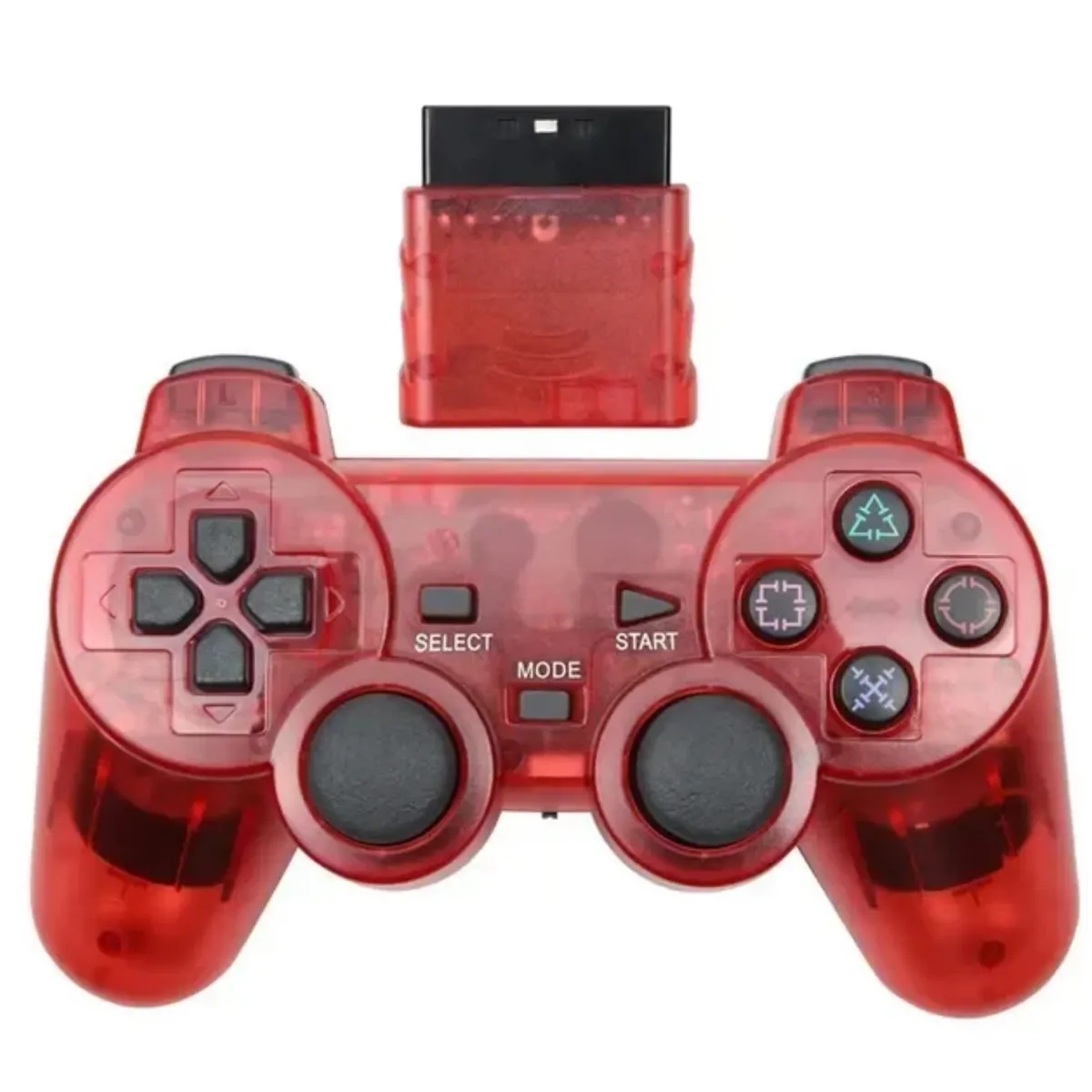 Wireless 2,4 GHz Gamecontroller für PS1/PS2 inkl. Empfänger - Rot