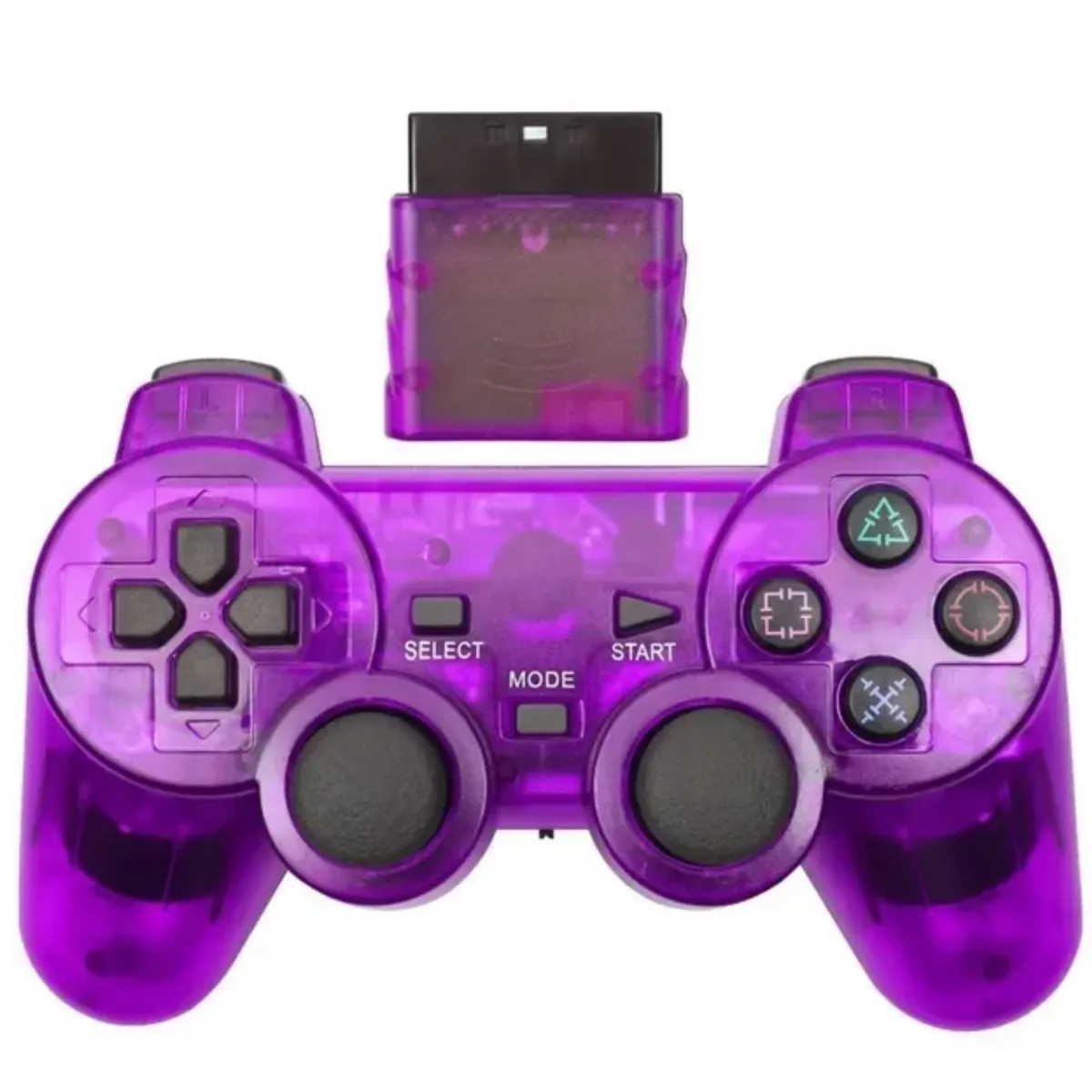 Wireless 2,4 GHz Gamecontroller für PS1/PS2 inkl. Empfänger - Lila