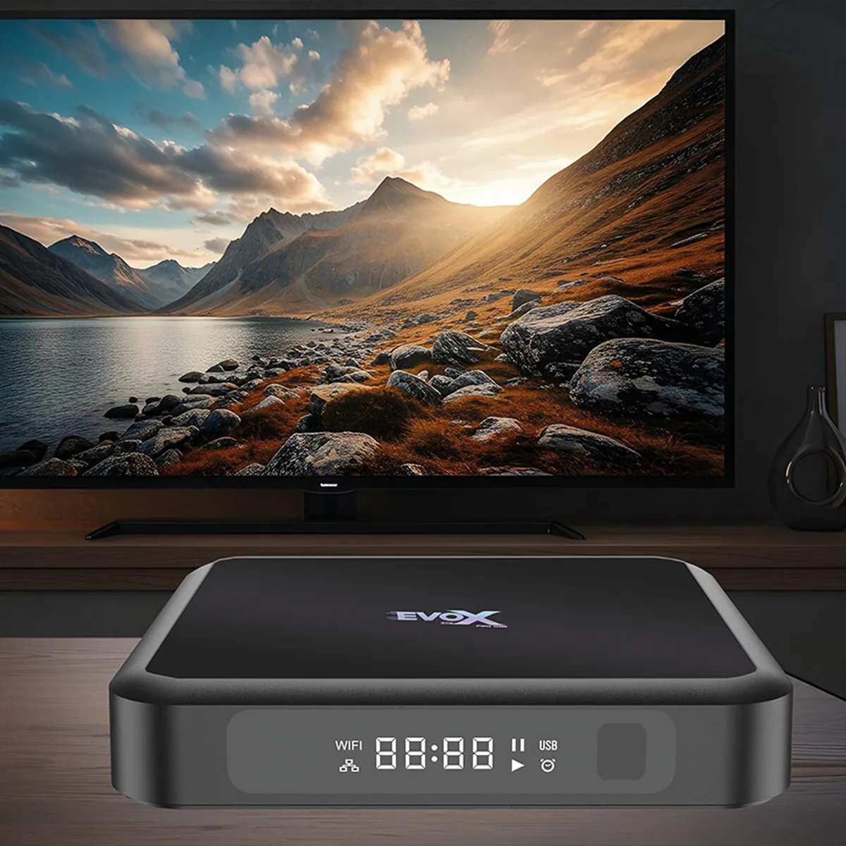 EVO X PRO OPTIC GT-V PRO 8K / 4K UHD 2160p H265.264 4GB RAM 64GB FLASH Android 11.0 Receiver (2G + 5G WiFi + GIGABIT WLAN, Bluetooth, MicroSD, HDMI, USB 3.0)