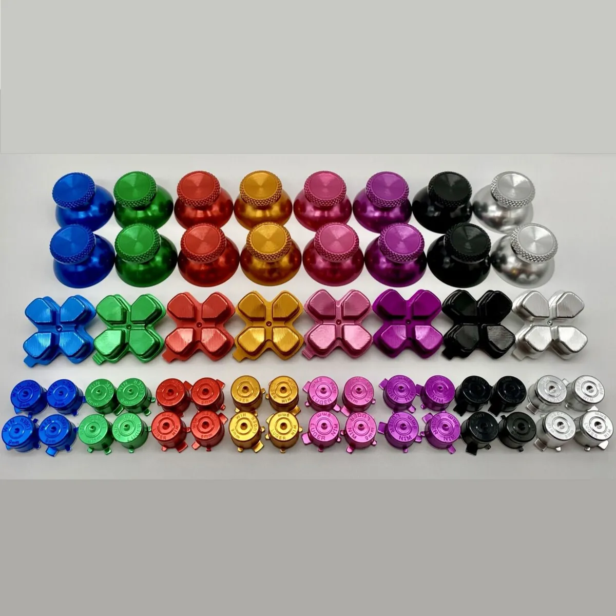 PlayStation 5 DualSense PS5 Controller Stick Thumbstick Joystick Kappen Knöpfe Alu Metall