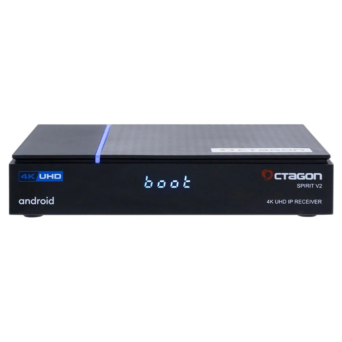 Octagon SPIRIT V2 PRO 4K UHD Android 11 Receiver (HDR10+, Dual-WiFi, LAN, Bluetooth, HDMI)
