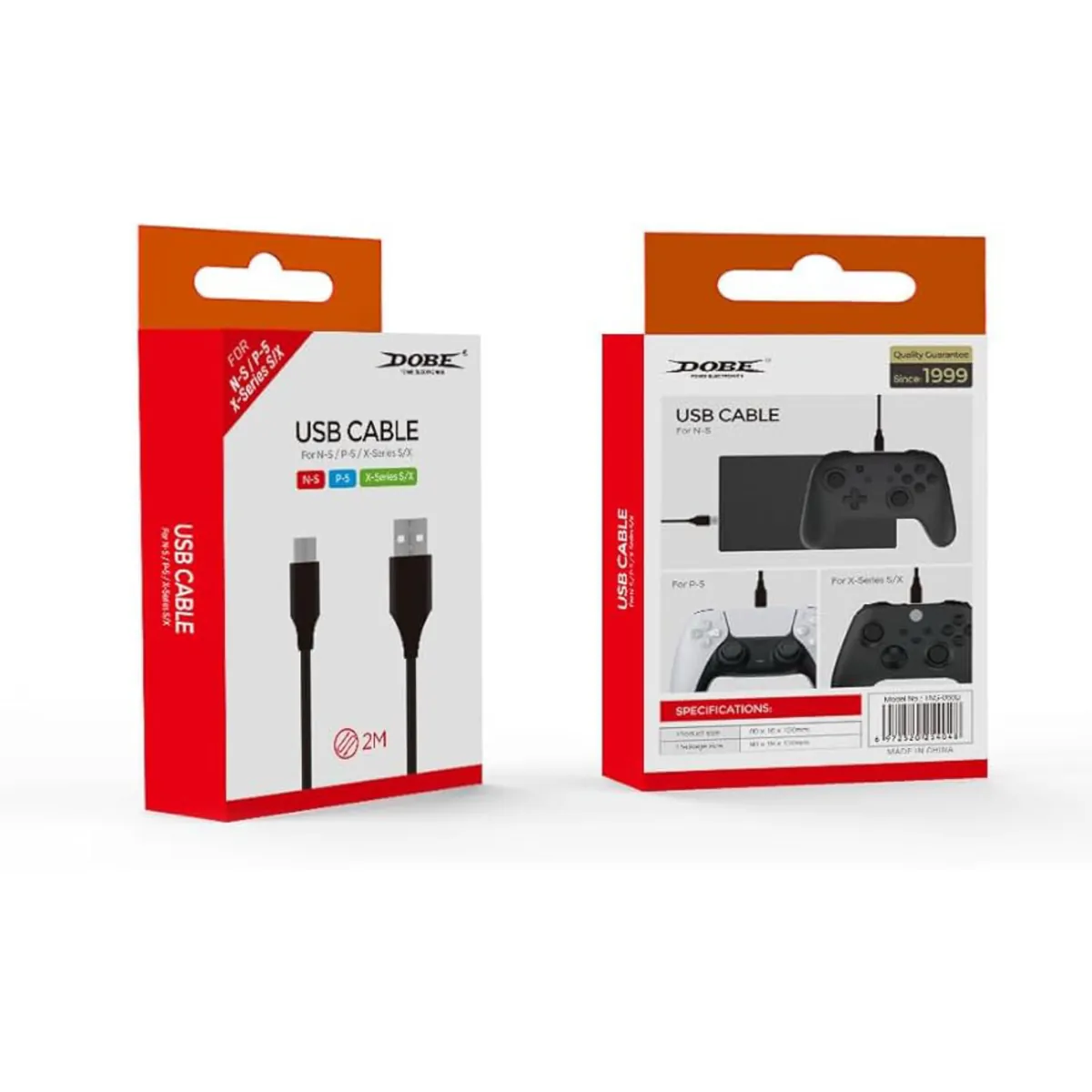 DOBE USB-C Kabel 2m für PS5, Xbox Series X/S & Nintendo Switch Pro / Lade- & Datenkabel