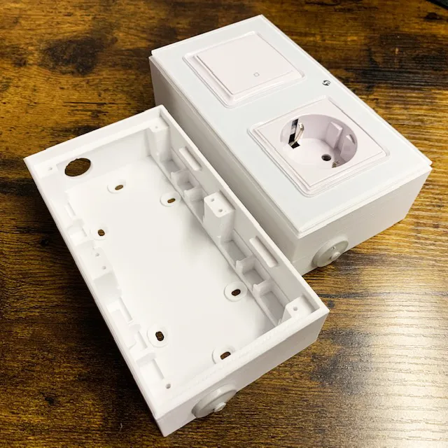 Aufputzgehäuse Doppelt für Shelly Wall Switch