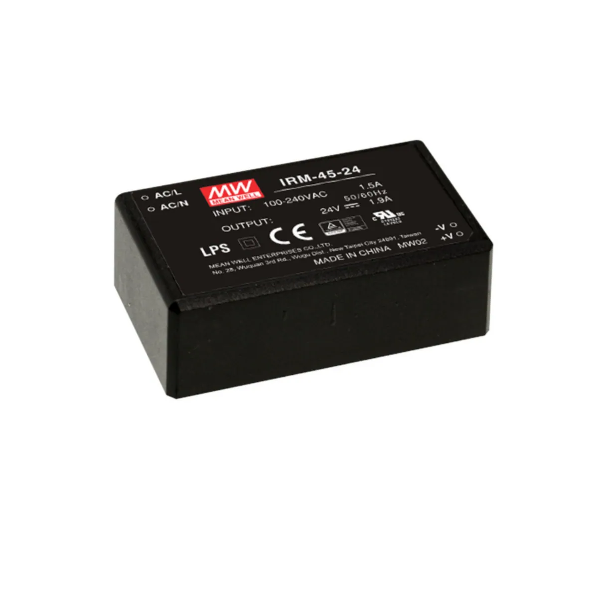 MeanWell IRM-45-12 (45,6W, 12V, 4,0A) AC/DC-Industrienetzteil Geschlossen Kunststoff