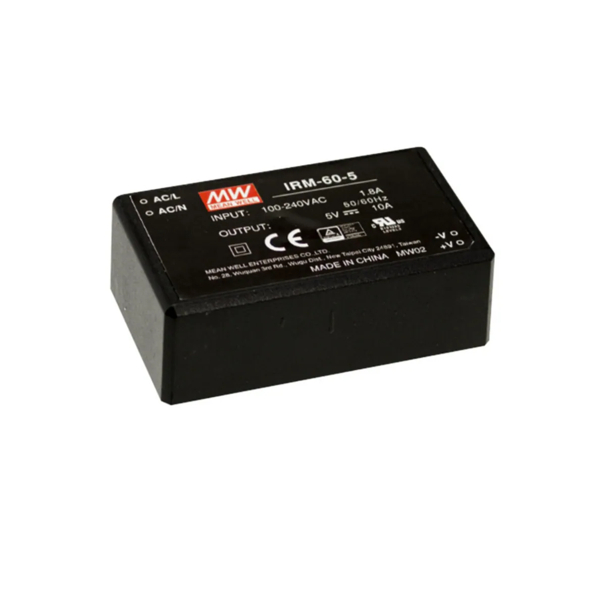 MeanWell IRM-60-12 (60W, 12V, 5A) AC/DC-Industrienetzteil Geschlossen Kunststoff