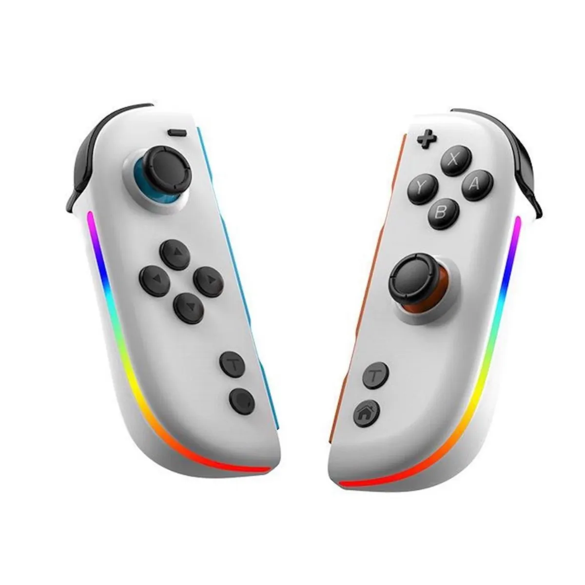 Joypad V2.0 TMR-Hall Effect Joystick (L/R) kompatibel mit Nintendo Switch / OLED, Gamepad Controller mit LED/Turbo/Wake-up/Screenshot/Six Axis - Weiß
